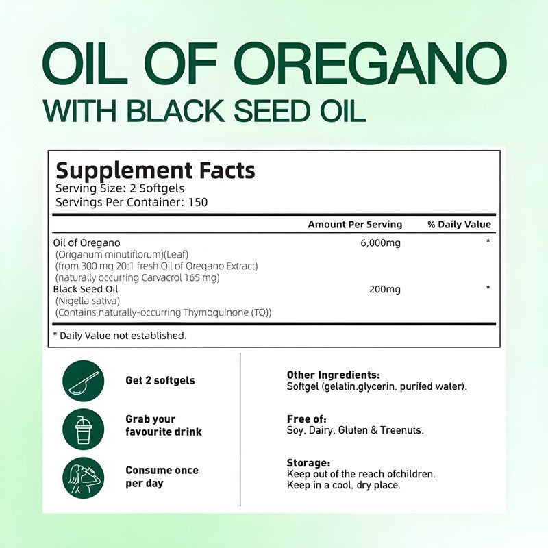SOVARA™ Oreganoöl mit Schwarzkümmelöl