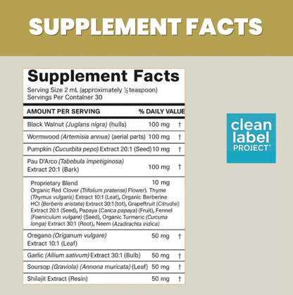 SOVARA™ BLACK WALNUT WORMWOOD PARASITE CLEANSE