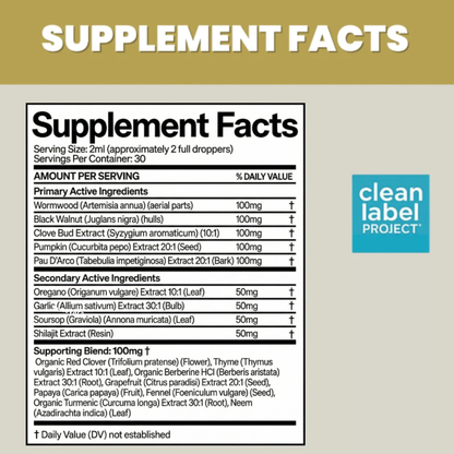 SOVARA™ BLACK WALNUT WORMWOOD PARASITE CLEANSE
