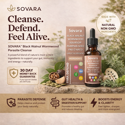 SOVARA™ BLACK WALNUT WORMWOOD PARASITE CLEANSE